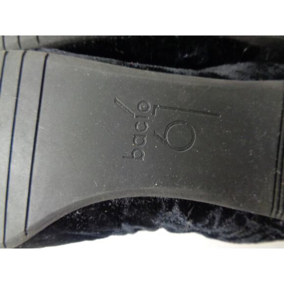 BACIO 61 Pistoia Womens US 7.5M Black Crushed Velvet Ballet Flat w Beaded Bow - Picture 8 of 9
